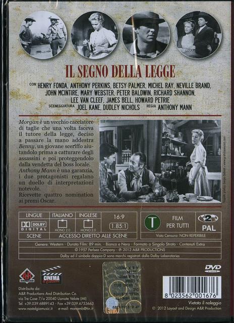 Il segno della legge di Anthony Mann - DVD - 2