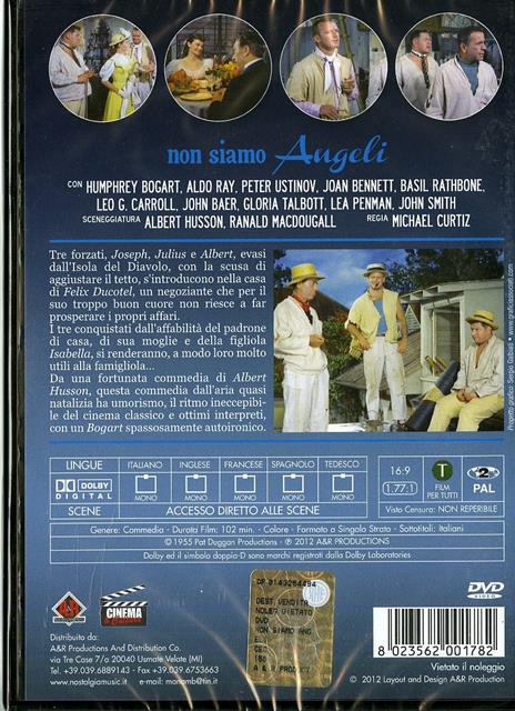 Non siamo angeli di Michael Curtiz - DVD - 2