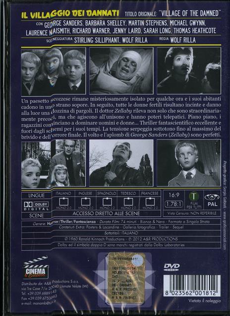 Il villaggio dei dannati di Wolf Rilla - DVD - 2