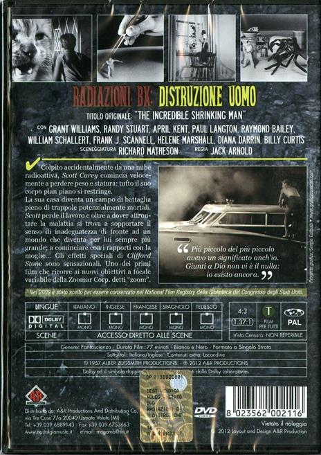 Radiazioni BX, distruzione uomo di Jack Arnold - DVD - 2