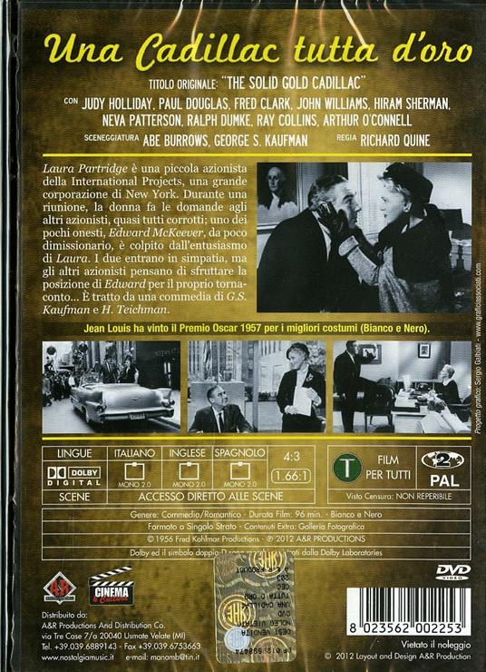 Una cadillac tutta d'oro di Richard Quine - DVD - 2