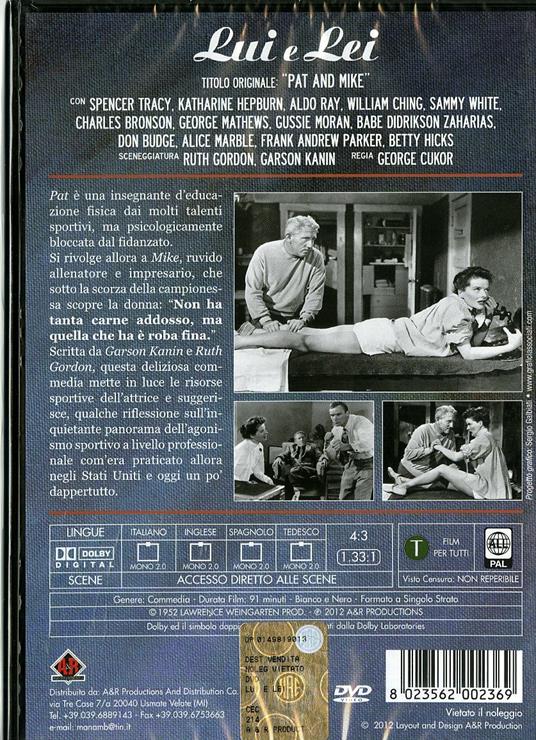 Lui e lei di George Cukor - DVD - 2