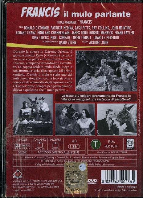 Francis, il mulo parlante di Arthur Lubin - DVD - 2