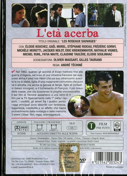 L' età acerba di André Techinè - DVD - 2