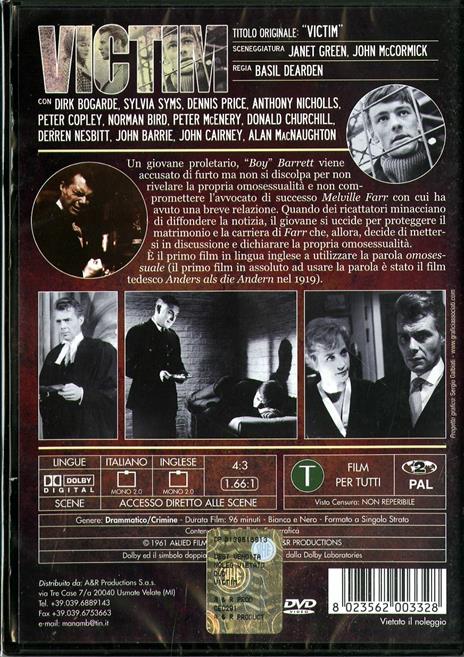 Victim di Basil Dearden - DVD - 2