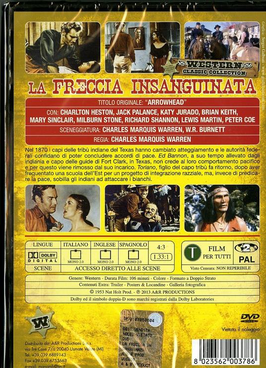 La freccia insanguinata di Charles Marquis Warren - DVD - 2