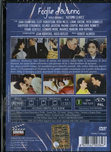 Foglie d'autunno di Robert Aldrich - DVD - 2