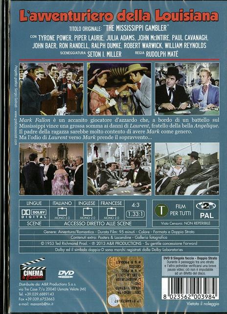 L' avventuriero della Luisiana di Rudolph Matè - DVD - 2