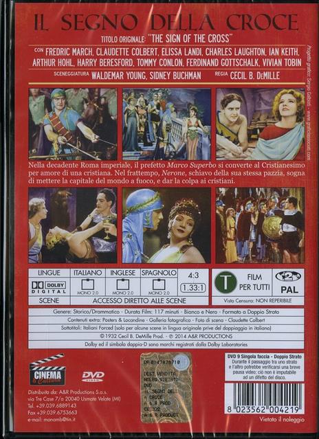 Il segno della croce di Cecil B. DeMille - DVD - 2