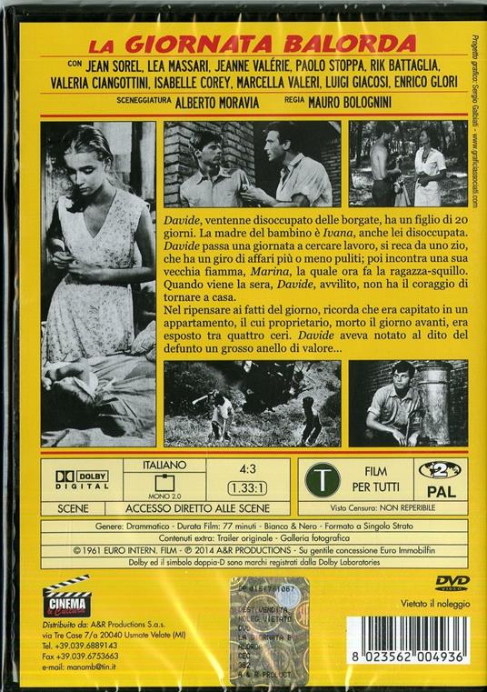 La giornata balorda di Mauro Bolognini - DVD - 2