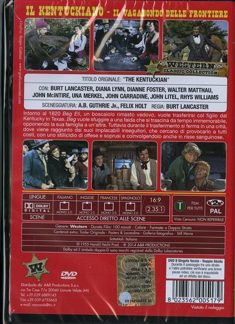 Il vagabondo delle frontiere di Burt Lancaster - DVD - 2
