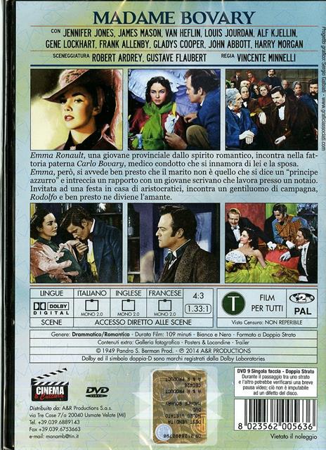 Madame Bovary di Vincente Minnelli - DVD - 2