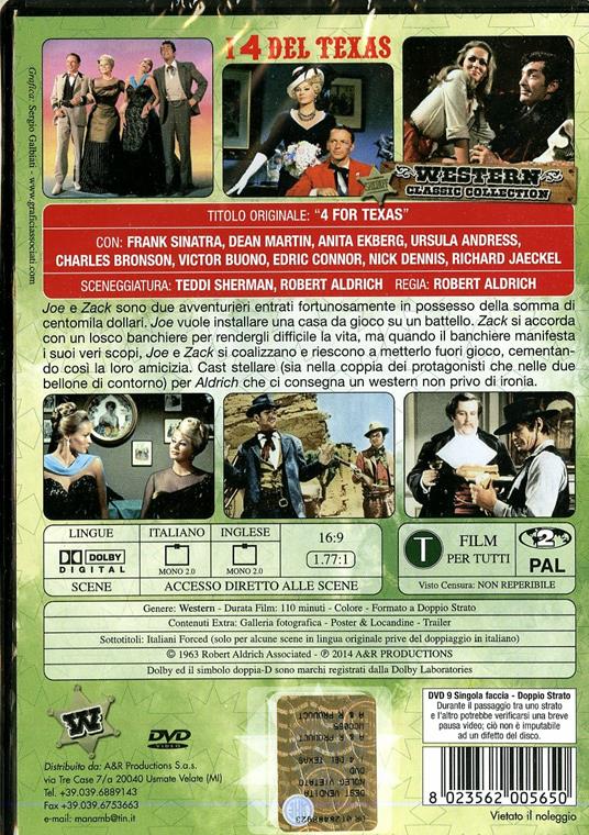 I quattro del Texas di Robert Aldrich - DVD - 2