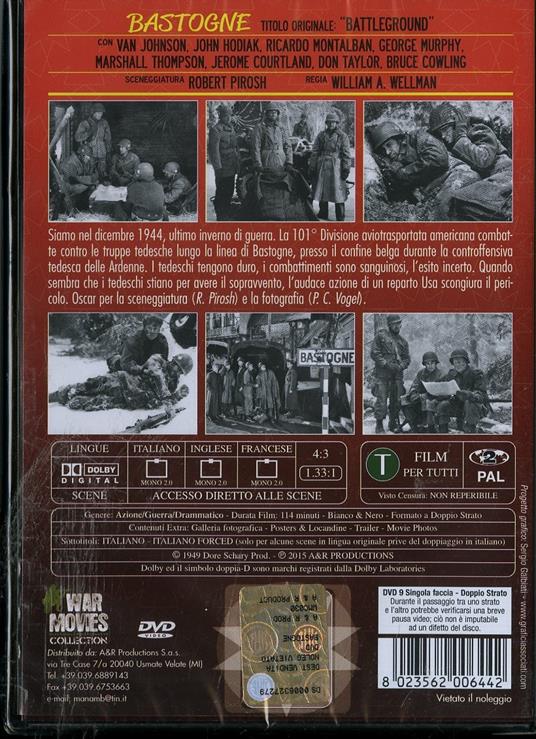 Bastogne di William Augustus Wellman - DVD - 2