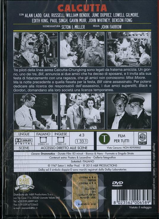 Calcutta di John Farrow - DVD - 2