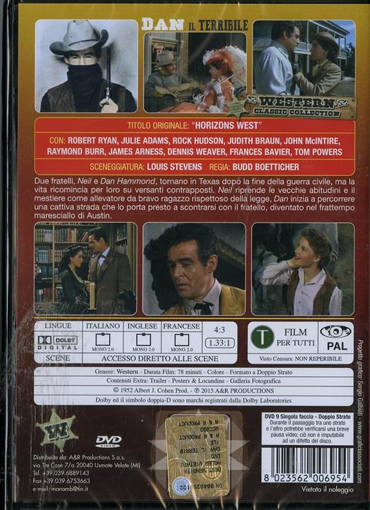 Dan il terribile di Budd Boetticher - DVD - 2