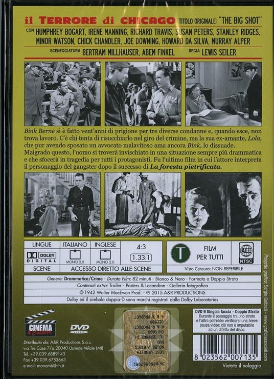 Il terrore di Chicago di Lewis Seiler - DVD - 2