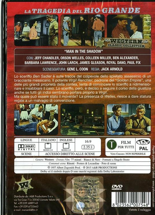 La tragedia del Rio Grande di Jack Arnold - DVD - 2