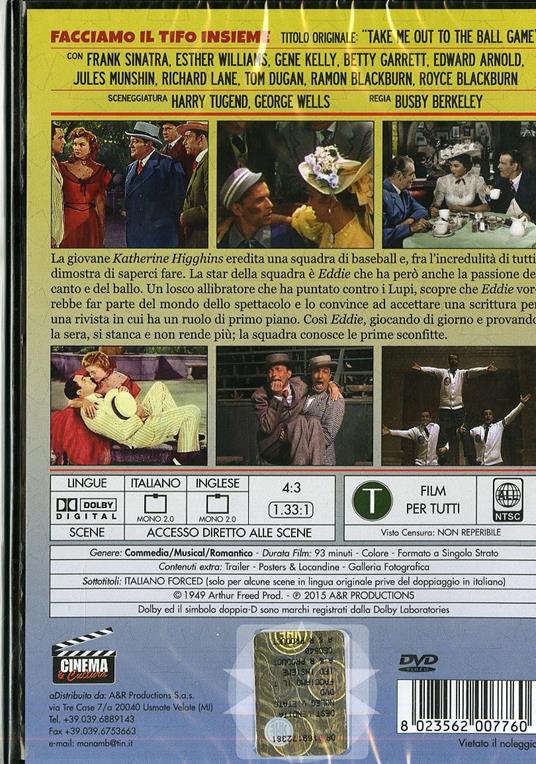 Facciamo il tifo insieme DVD Film di Busby Berkeley Musicale IBS