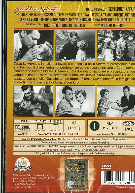 Accadde in settembre di William Dieterle - DVD - 2