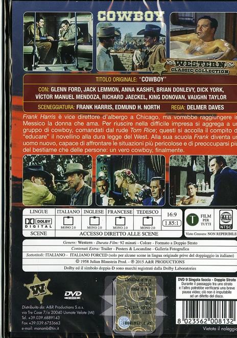 Cowboy di Delmer Daves - DVD - 2