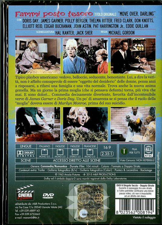 Fammi posto tesoro di Michael Gordon - DVD - 2