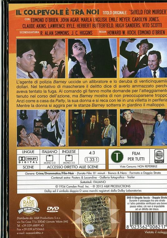 Il colpevole è tra noi di Edmond O'Brien,Howard W. Koch - DVD - 2