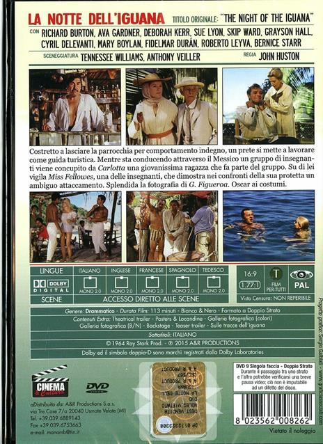 La notte dell'iguana di John Huston - DVD - 2