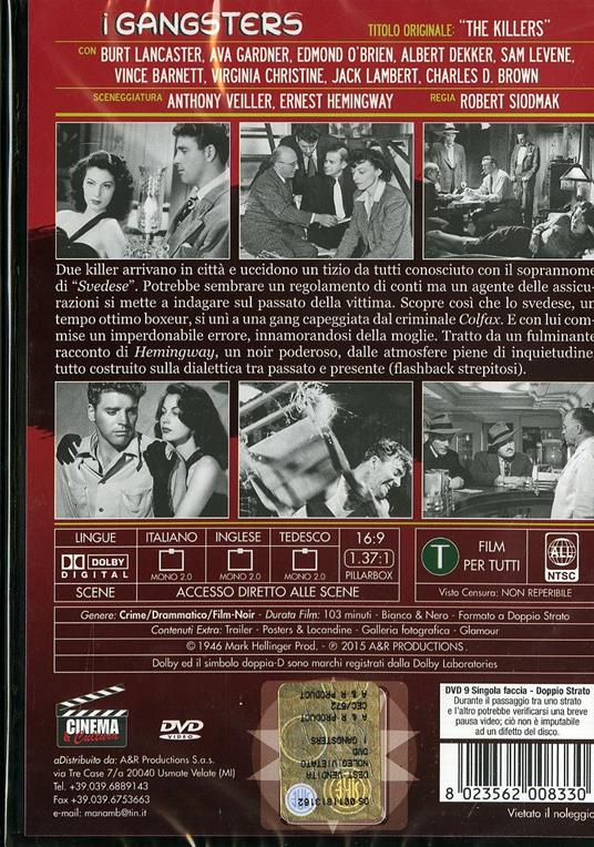 I gangsters di Robert Siodmak - DVD - 2