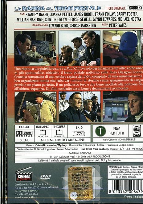 La rapina al treno postale di Peter Yates - DVD - 2