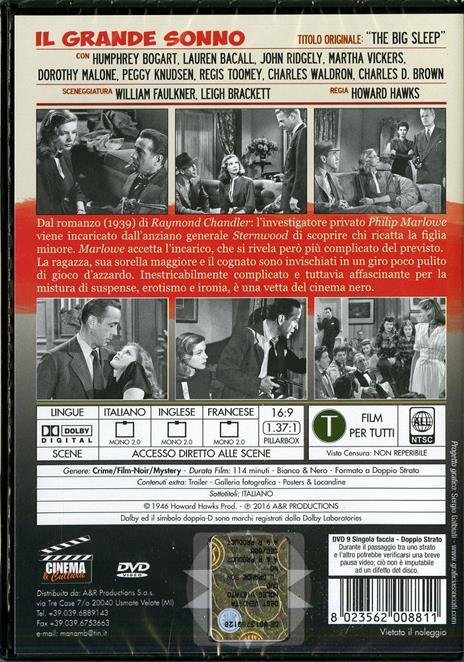 Il grande sonno di Howard Hawks - DVD - 2