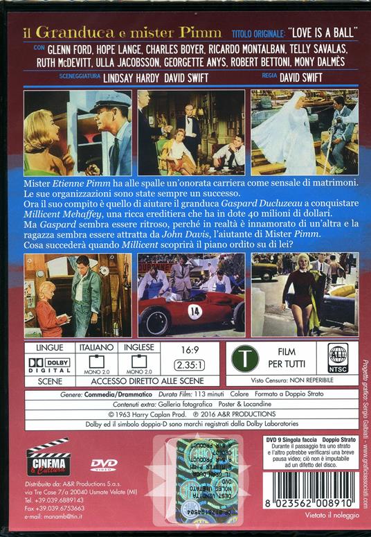 Il granduca e mister Pimm di David Swift - DVD - 2