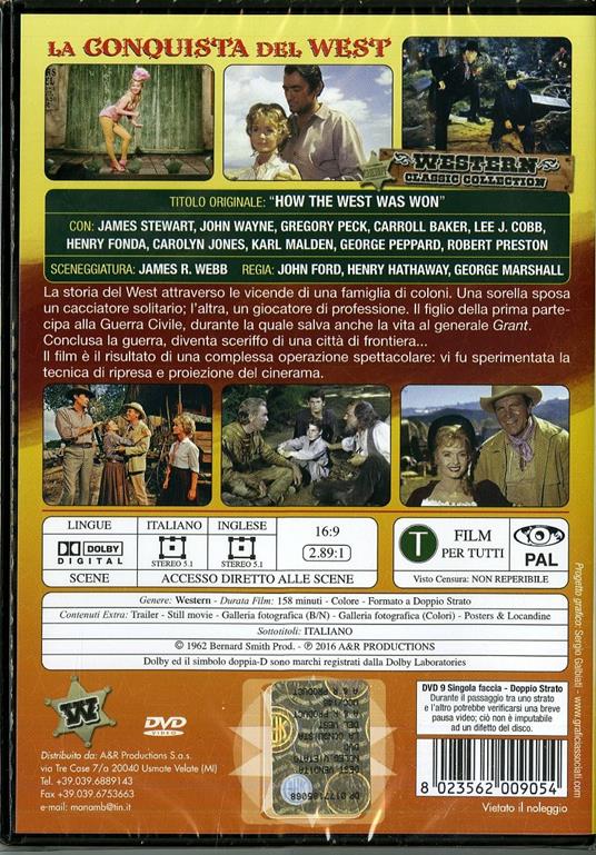 La conquista del West di John Ford,Henry Hathaway,George Marshall - DVD - 2