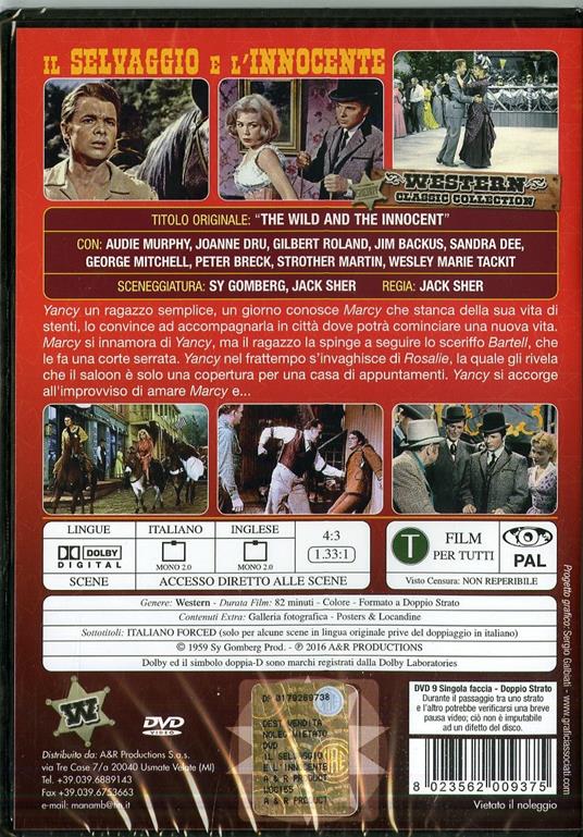 Il selvaggio e l'innocente di Jack Sher - DVD - 2