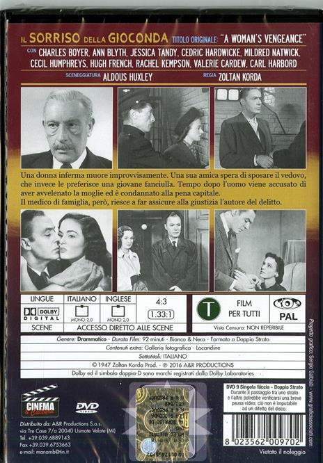 Il sorriso della Gioconda di Zoltan Korda - DVD - 2