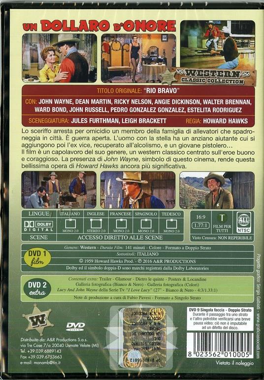 Un dollaro d'onore (2 DVD)<span>.</span> Collector's Edition di Howard Hawks - DVD - 2