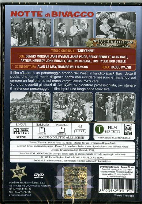 Notte di bivacco di Raoul Walsh - DVD - 2