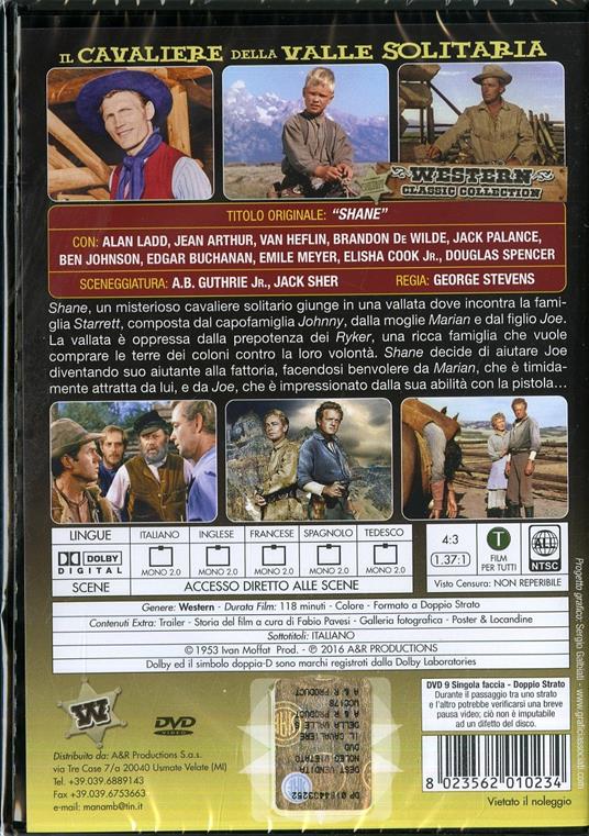 Il cavaliere della valle solitaria di George Stevens - DVD - 2