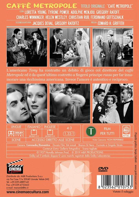 Caffè Metropole (DVD) di Edward H. Griffith - DVD - 2