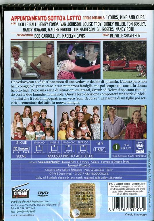 Appuntamento sotto il letto (DVD) - DVD - Film di Melville Shaveslon  Commedia
