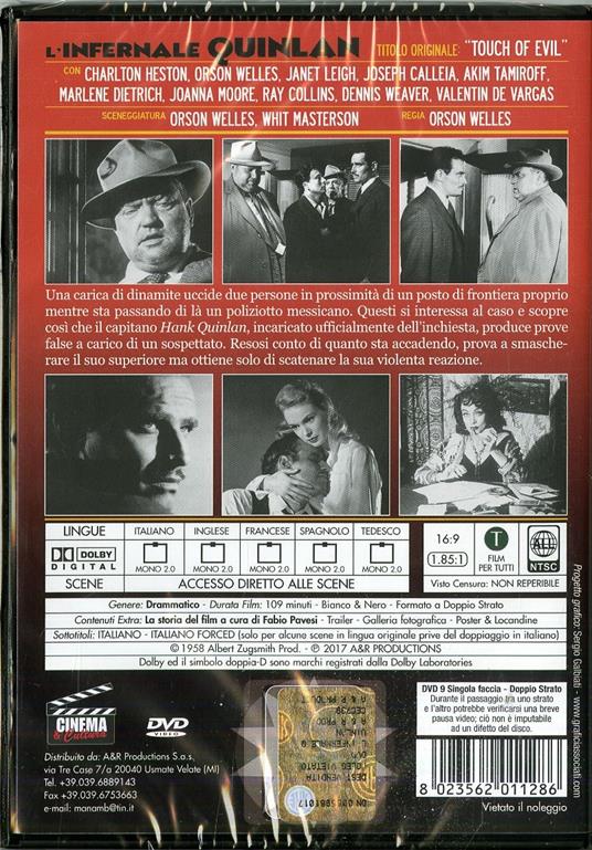 L' infernale Quinlan (DVD) di Orson Welles - DVD - 2