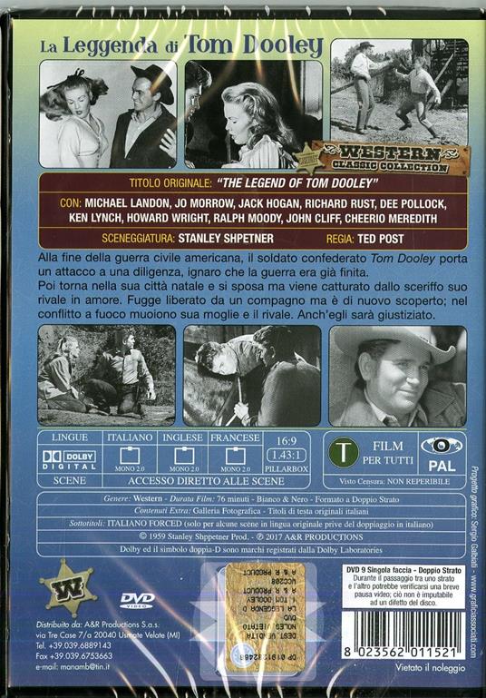 La leggenda di Tom Dooley (DVD) di Ted Post - DVD - 2