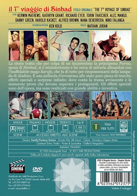 Il 7° viaggio di Sinbad (DVD) di Nathan J. Juran - DVD - 2