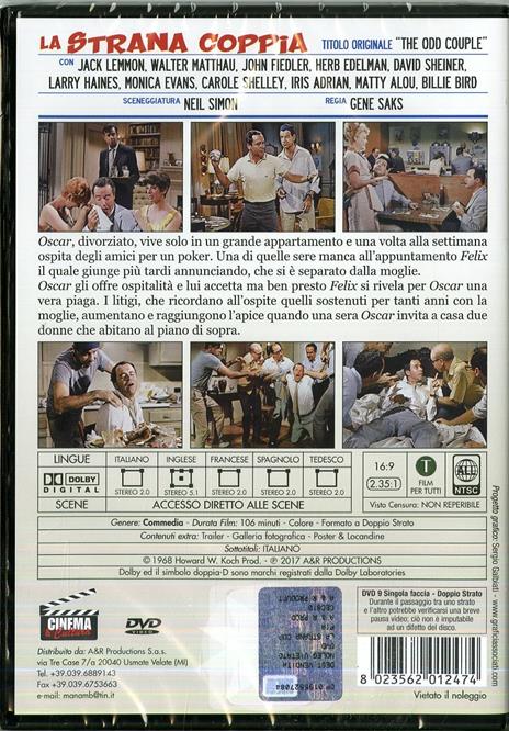 La strana coppia (DVD) di Gene Saks - DVD - 2