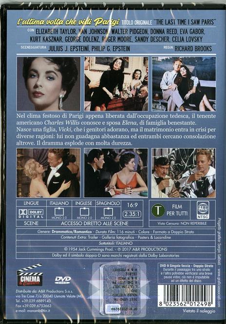 L' ultima volta che vidi Parigi (DVD) di Richard Brooks - DVD - 2