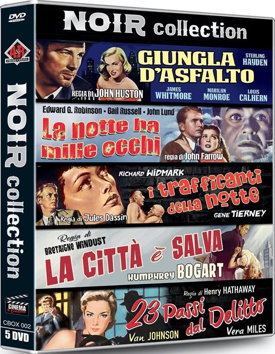 Noir Collection. Digipack (5 DVD) di Jules Dassin,John Farrow,Henry Hathaway,John Huston,Raoul Walsh,Bretaigne Windust