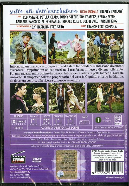 Sulle ali dell'arcobaleno  (DVD) di Francis Ford Coppola - DVD - 2