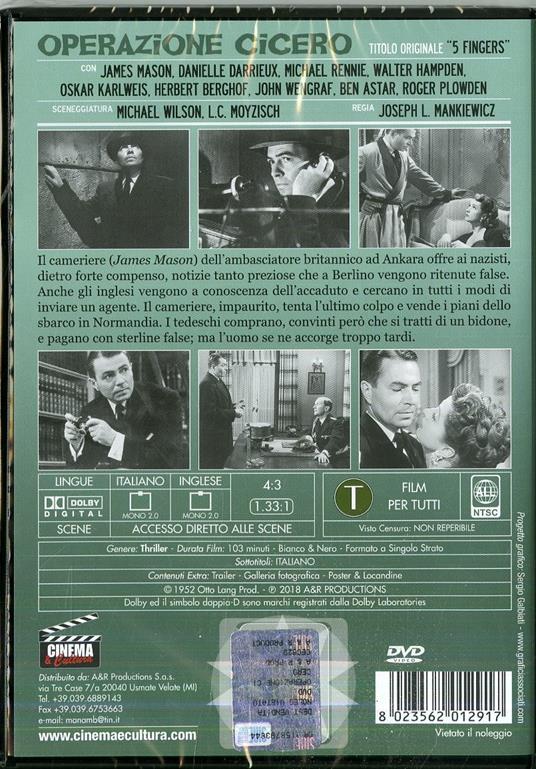 Operazione Cicero (DVD) di Joseph Leo Mankiewicz - DVD - 2