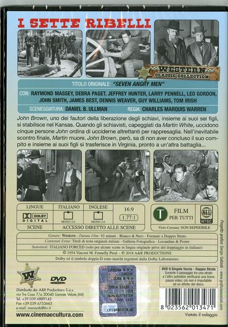 I sette ribelli di Charles M. Warren - DVD - 2