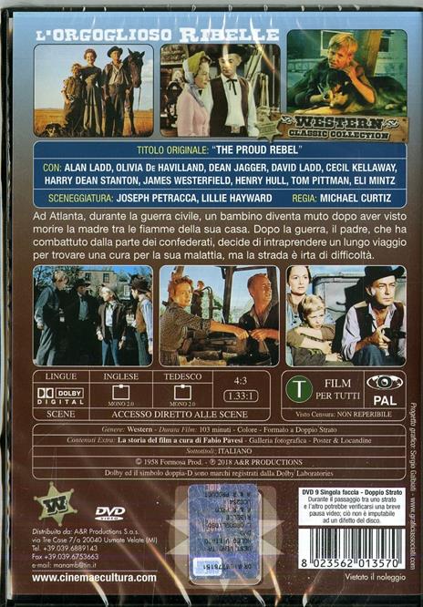 L' orgoglioso ribelle di Michael Curtiz - DVD - 2
